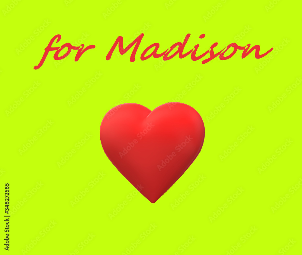 valentine card for Madison
