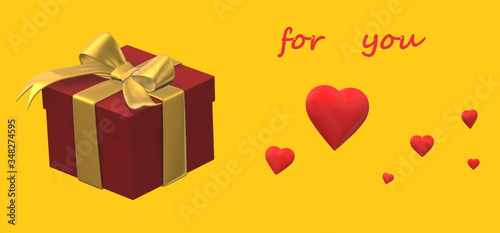 happy birthday box with ribbon
