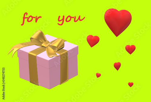 happy birthday box with ribbon