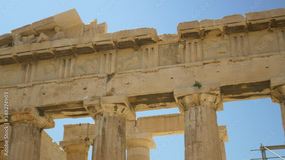 Architecture detail of Pantheon temple in Acropolis Architecture detail of Pantheon temple in Acropolis