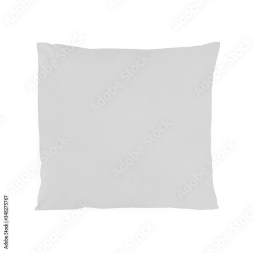 white cushion on isolated white background