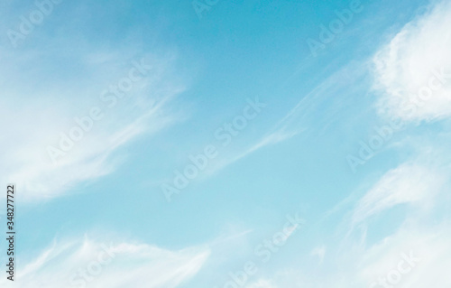 beautiful blue sky with white clouds