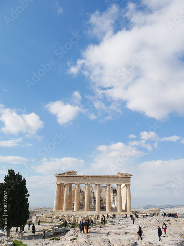 acropolis in greece athens sunny day
