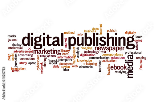 Digital publishing word cloud concept