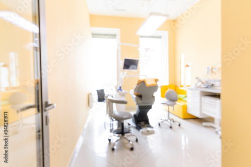 Fototapeta Naklejka Na Ścianę i Meble -  Private Dental Clinic, Dentist chair, Dental surgeon
