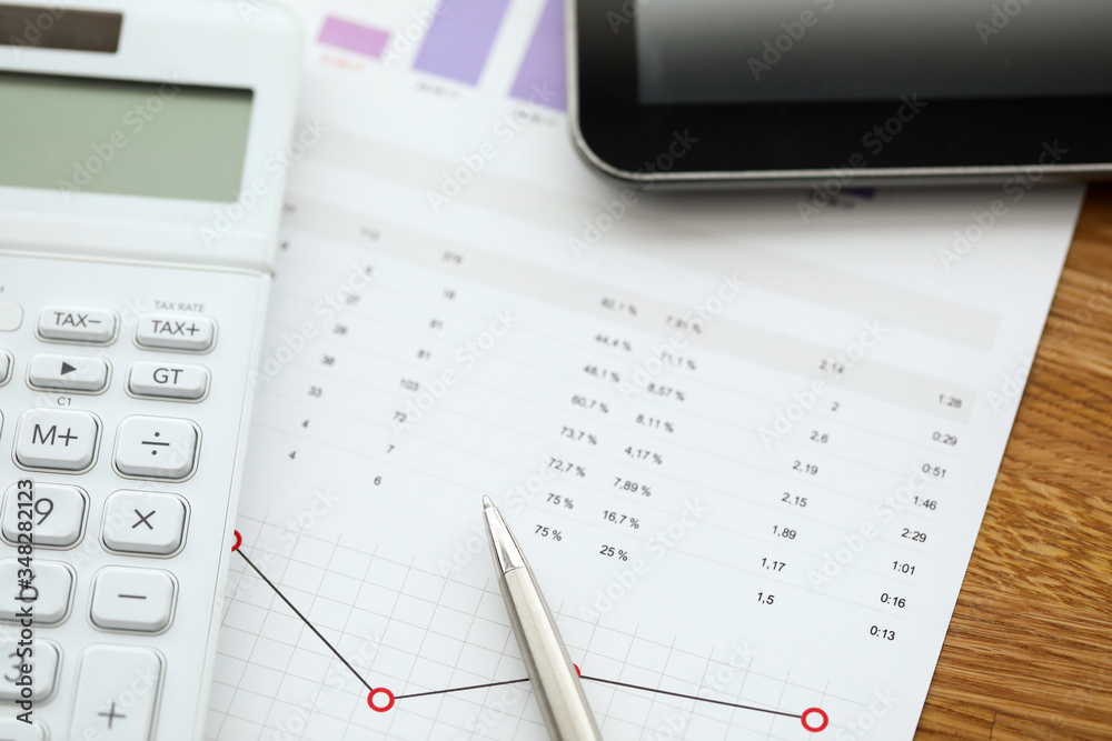 Document with monthly report Document with monthly report