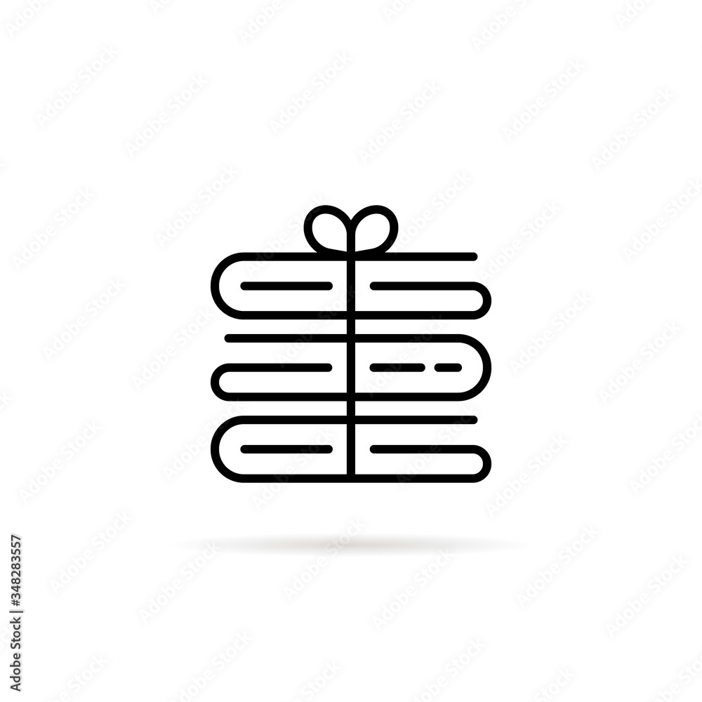 thin line pile of newspapers icon thin line pile of newspapers icon