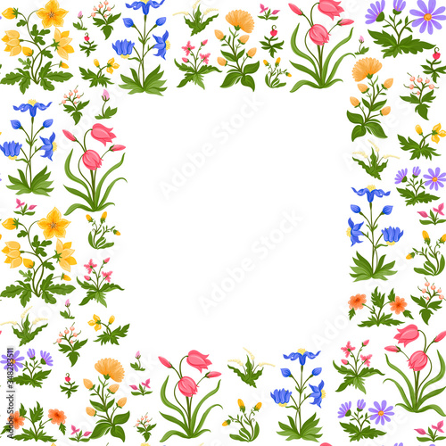 Tradition mughal motif, fantasy flowers in retro, vintage style. Seamless pattern, background. Vector illustration isolated on white background.