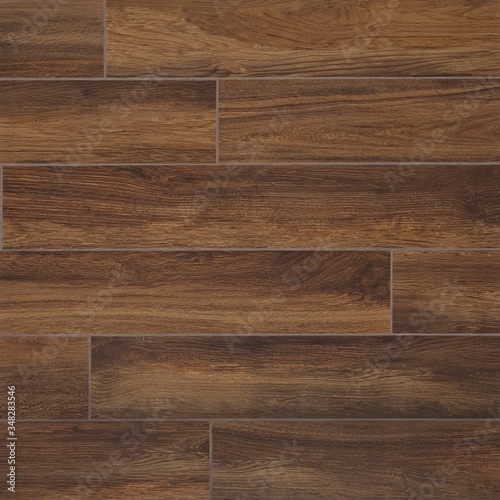 Marron wood plank ceramic tile texture