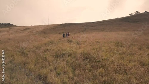 man walking in the mountains