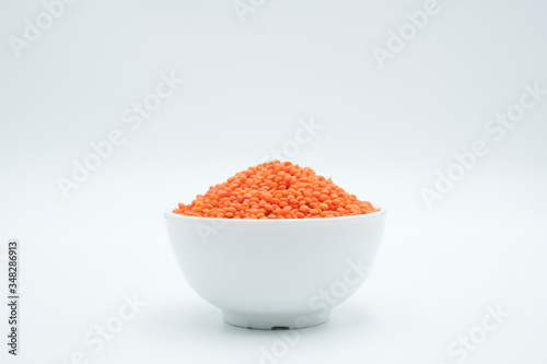 Mysore dhall or dal , an Indian cuisine shot on a white isolated background. photo