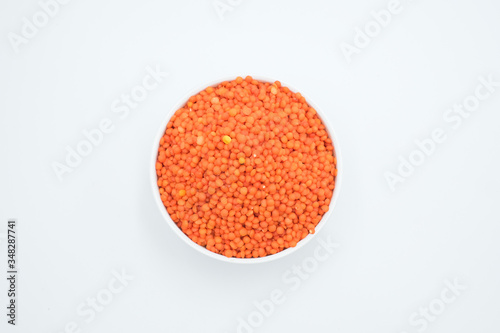 Mysore dhall or dal , an Indian cuisine shot on a white isolated background. photo