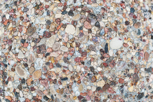 Background of small colored stones texture.