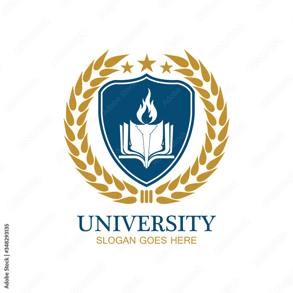University, Academy, School and Course logo design template