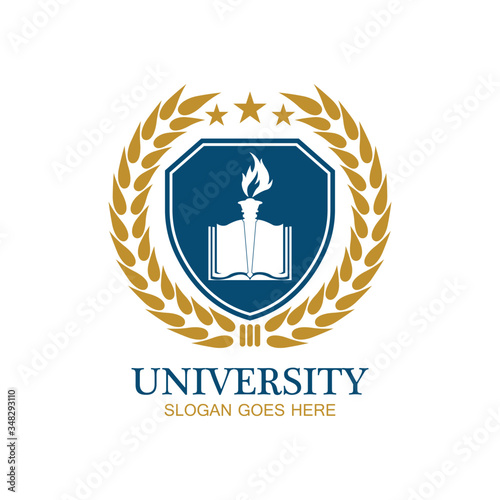 University, Academy, School and Course logo design template