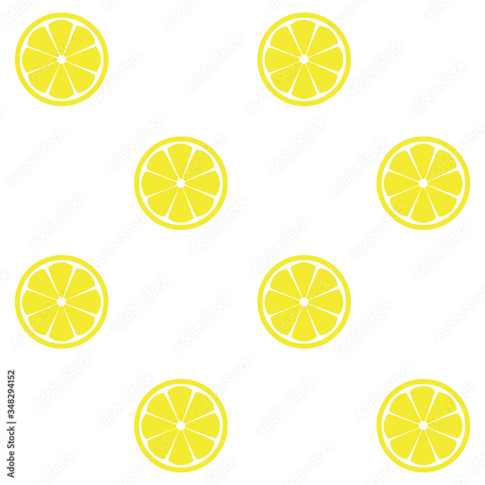 Lemon seamless pattern, background. Isolated vector illustration