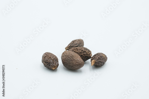 Kembang semangkuk or Sterculia lychnophora or Scaphium affine shot on a white isolated background.