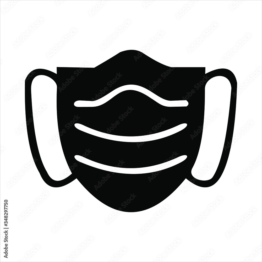 Medical face mask isolated on white background. Vector illustration Medical face mask isolated on white background. Vector illustration