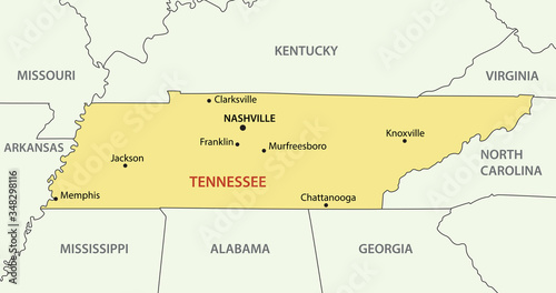 Tennessee - vector - state of USA