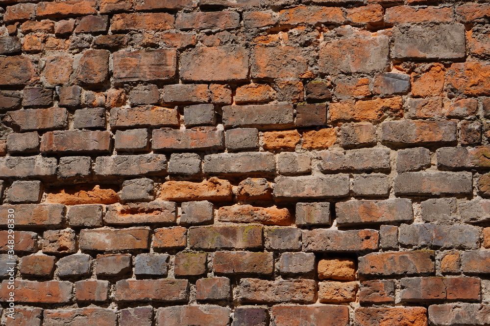 Old red brick wall texture background. Civil and industrial construction. Old red brick wall texture background. Civil and industrial construction.