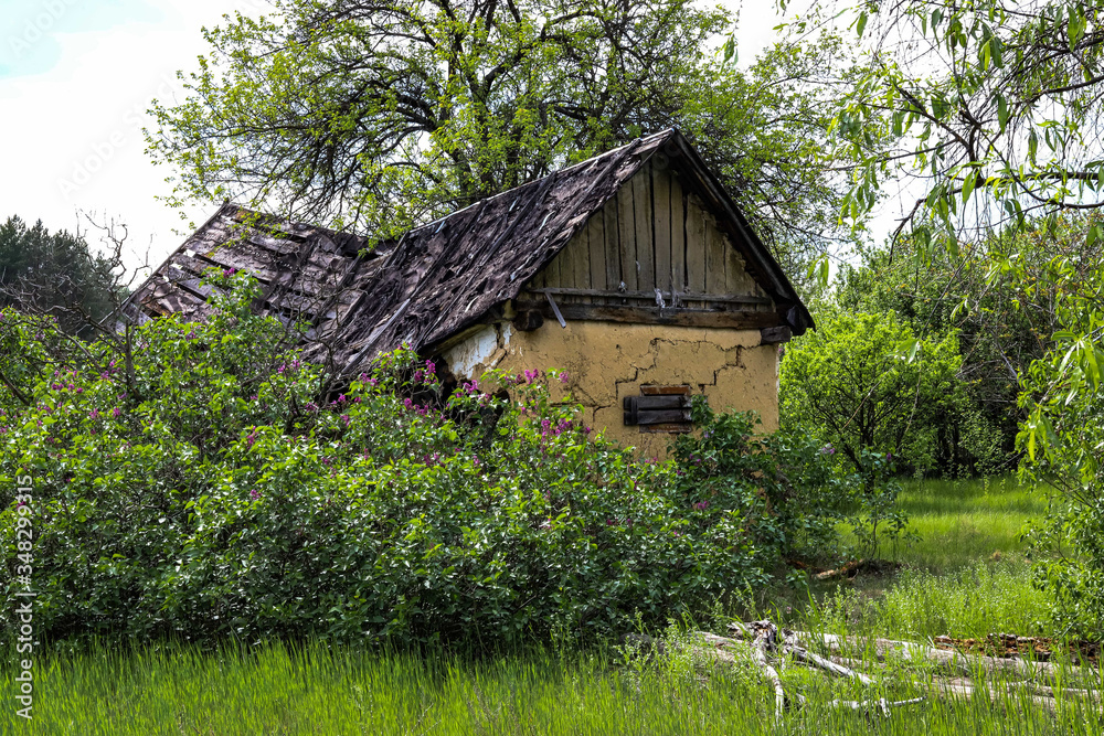 Old, abandoned house in the village Old, abandoned house in the village