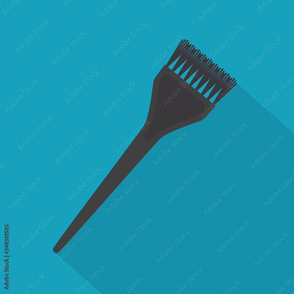 coloring hairdresser brush icon - vector illustration