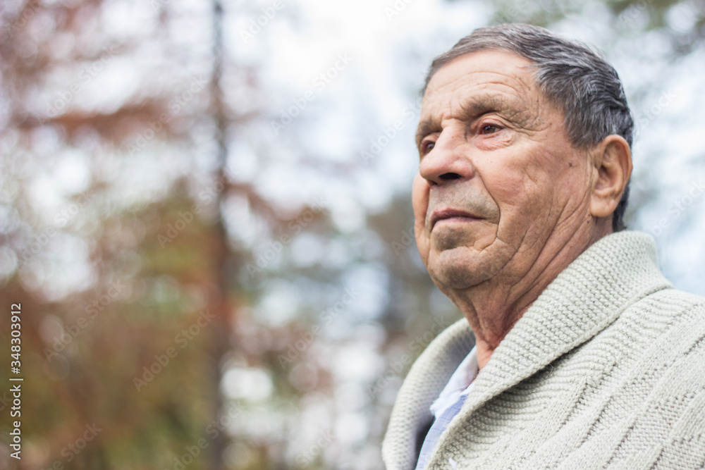 Portrait of senior man looking thoughtful Portrait of senior man looking thoughtful