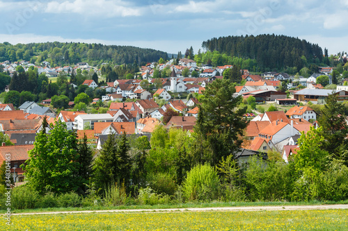 Ausblick auf die Christuskirche der Stadt Trochtelfingen (Hohenzollern) photo