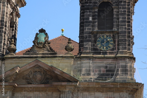 Nuremberg, Bavaria / Germany - April 12, 2020. The Sankt Egidien church in baroque style from the 18th century. photo