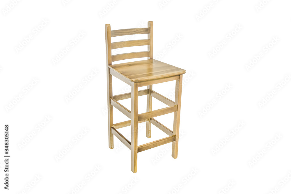 Wood chair. Object isolated of background Wood chair. Object isolated of background