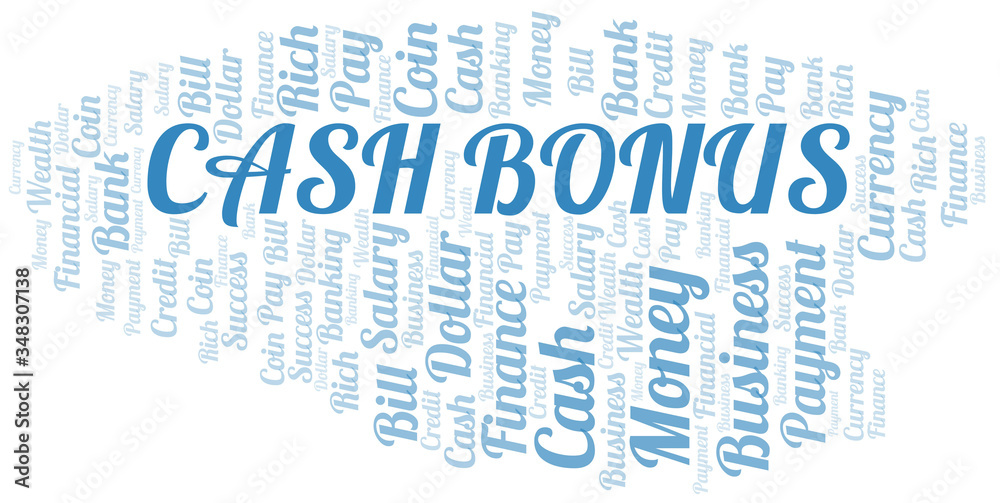 Fototapeta premium Cash Bonus typography vector word cloud.