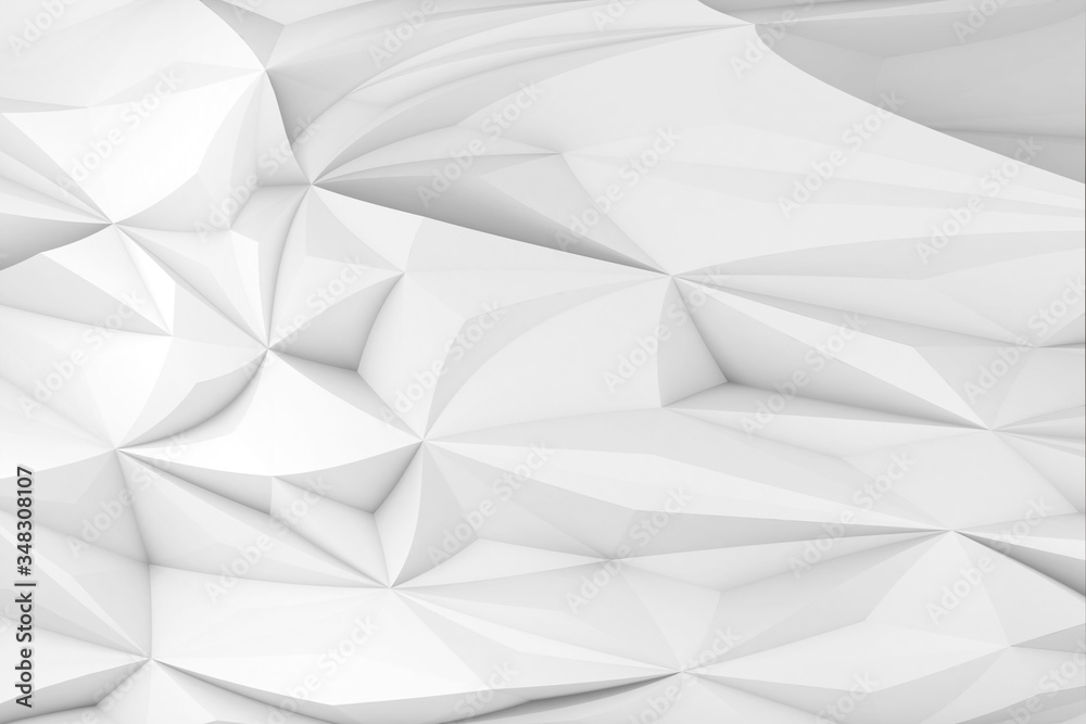 Obraz premium Abstract white triangular pattern. Low-poly background