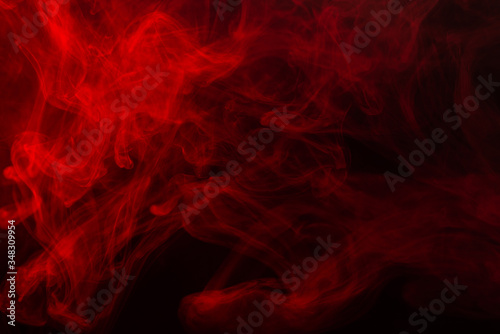 Red steam on a black background.