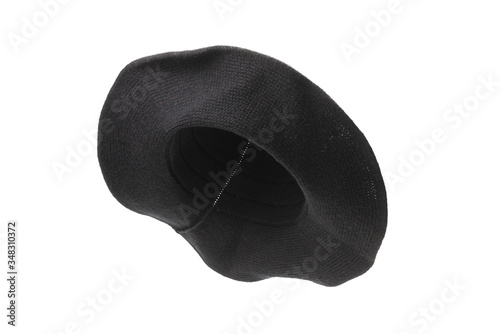 Witch wool hat isolated on white background.