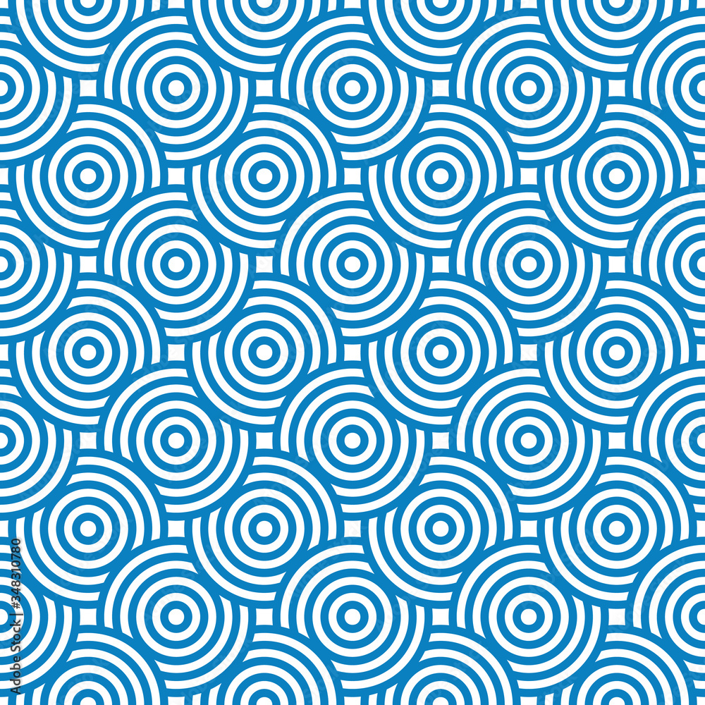 Geometric circle wave overlapping seamless pattern BG Geometric circle wave overlapping seamless pattern BG