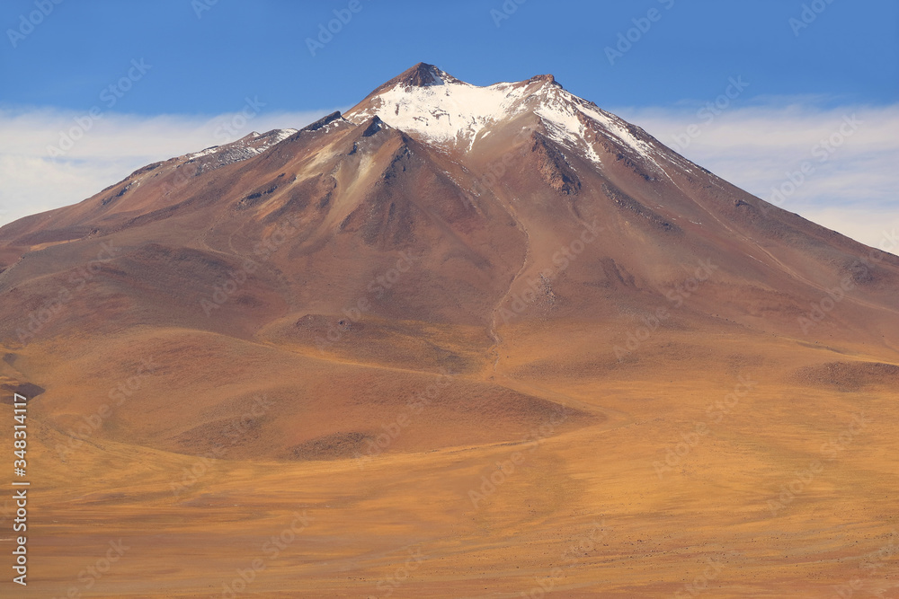 Amazing Volcanic Mountain of the Chilean Altiplano, Antofagasta Region, Chile, South America