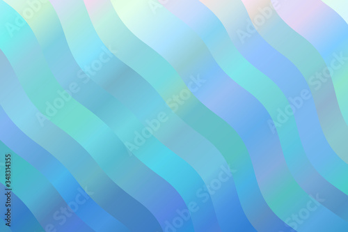 Beautiful blue waves vector background.