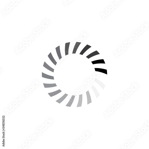 Circle loading spinning website template buffering waiting indicator icons