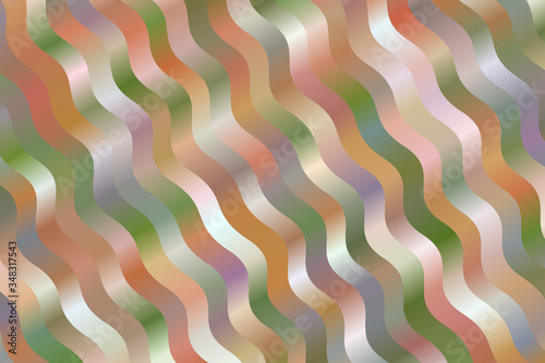 Brown, grey and green waves vector background.