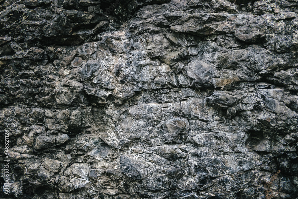 Surface of the cave rock wall.
