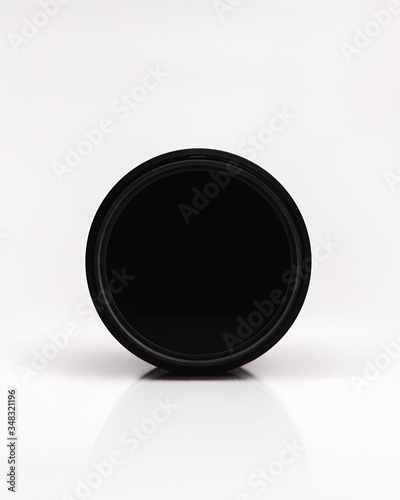 Lens with white blurred background