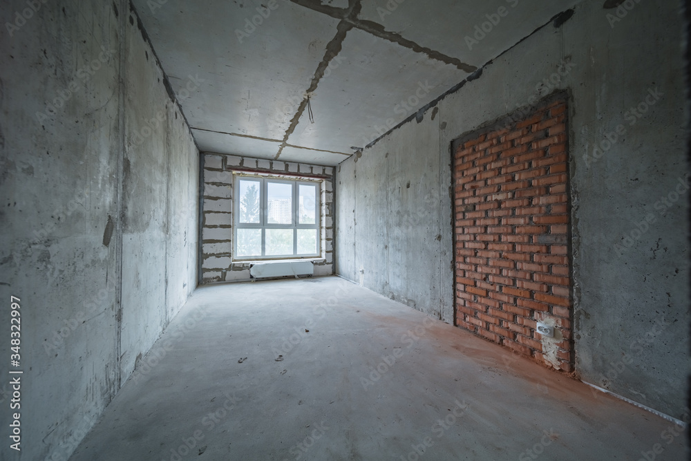 building interior empty room ready for renovation