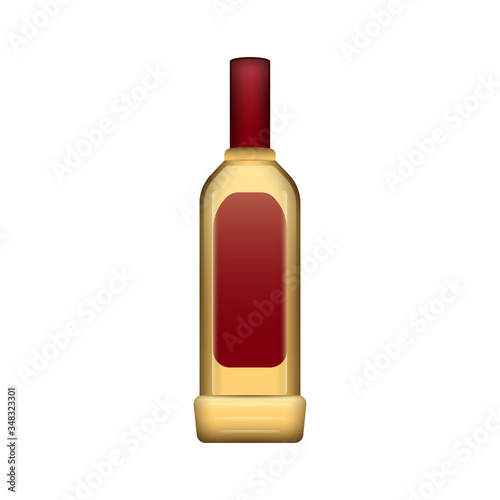 Isolated tequila bottle