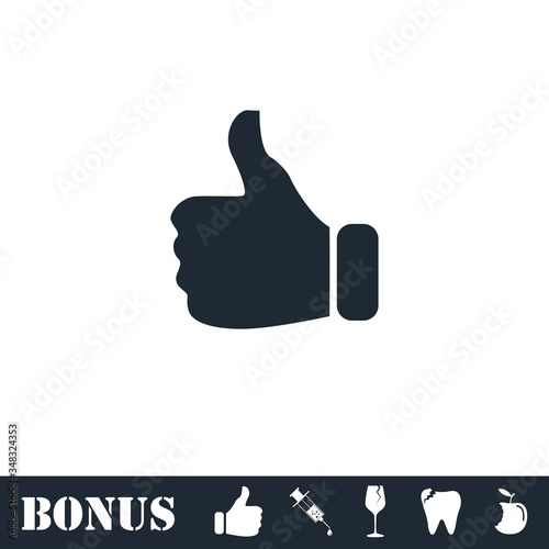 Thumb Up icon flat photo