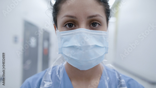 Nurse with mask during the Coronavirus pandemic.