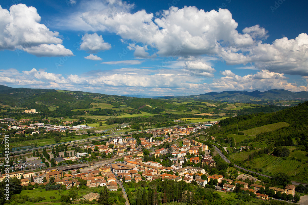 View of Orvieto, Italy, on a partly cloudy day
