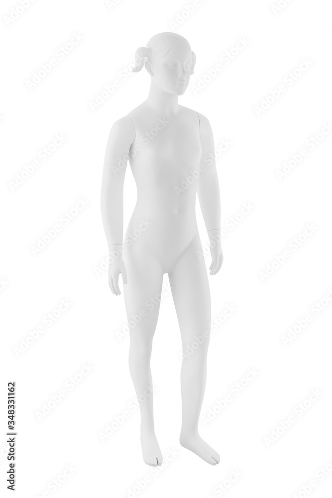 Gloss color mannequin woman isolated Gloss color mannequin woman isolated