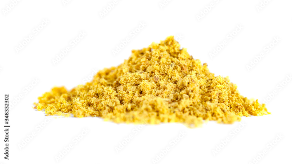 Orange curry spice isolated on the white background Orange curry spice isolated on the white background