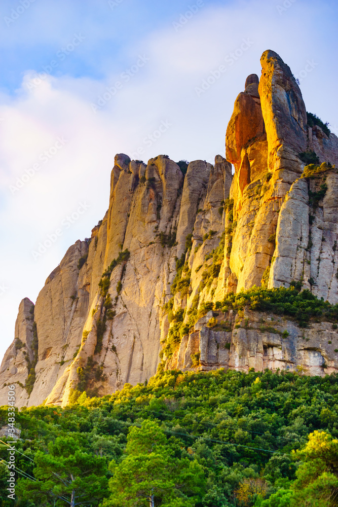 Montserrat mountain range in Spain.