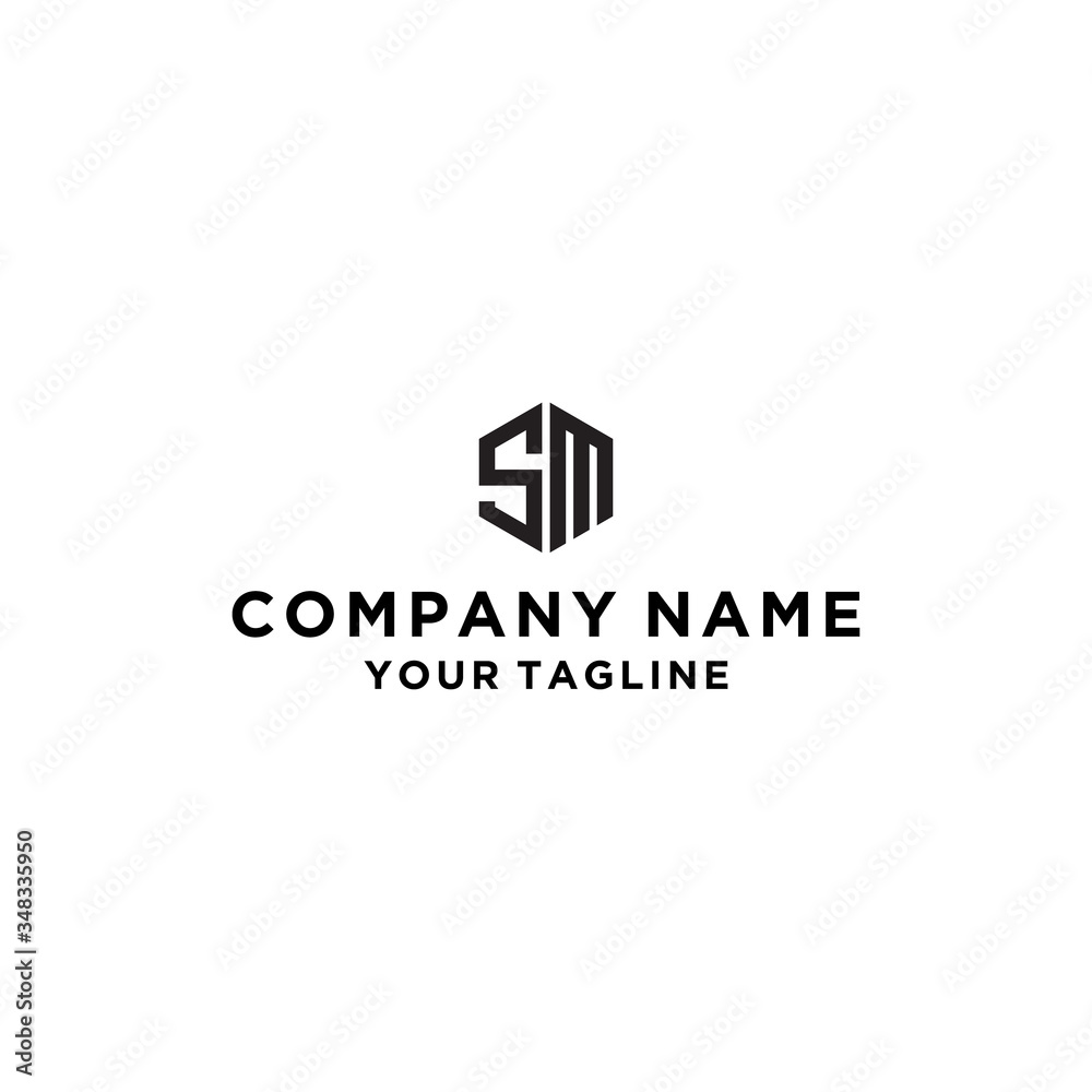 SM Initial Letter Logo Vector Element. Initial Logo Template SM Initial Letter Logo Vector Element. Initial Logo Template